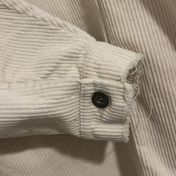 ZARA écru corduroy oversized shacket jacket size M - Picture 7 of 8